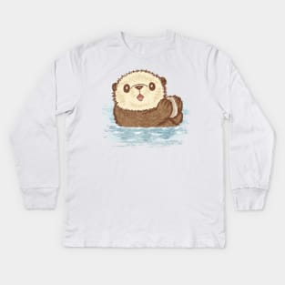 Sea otter Kids Long Sleeve T-Shirt